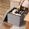2 Seat Large Crushed Velvet Foldable Ottoman Storage Box Double Bed Foot Stool