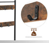 Coat Stand Hallway Shoe Rack Hanger Shelf Footwear Storage Vintage Wooden Black