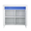 LED Sideboard Cabinet Cupboard Unit Storage Buffets Kitchen with High Gloss Door