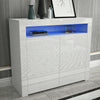 LED Sideboard Cabinet Cupboard Unit Storage Buffets Kitchen with High Gloss Door