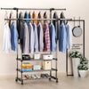 UK Clothes Rail Rack Garment Dress Hanging Display Stand Shoe Rack Storage Shelf
