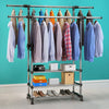 UK Clothes Rail Rack Garment Dress Hanging Display Stand Shoe Rack Storage Shelf