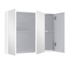Wall Mounted Bathroom Mirror Cabinet Storage Shelf Triple Double Door Cupboard