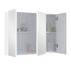 Wall Mounted Bathroom Mirror Cabinet Storage Shelf Triple Double Door Cupboard
