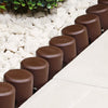 Brown/Grey Palisade Garden Grass Lawn Edging Wall Flexible Plastic Plant Border
