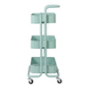 3 Tier Slim Kitchen Storage Trolley Cart Rack Tray Shelf Rolling Wheel W/ Handle