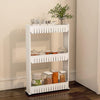 SLIM SLIDE OUT KITCHEN TROLLEY BATHROOM RACK HOLDER STORAGE SHELF ON WHEELS