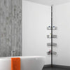 Non-Rust Bathroom Telescopic Corner Shelf Storage 4 Tier Shower Caddy Organiser
