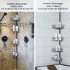 Non-Rust Bathroom Telescopic Corner Shelf Storage 4 Tier Shower Caddy Organiser