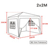 Outdoor Garden Pop Up Gazebo Marquee Party Tent Canopy 4 Side Panels 2x2M