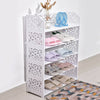 5 Tier Shoes Storage Cabinet White Organiser Shelf Footwear Rack Stand Unit UK