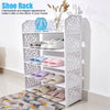 5 Tier Shoes Storage Cabinet White Organiser Shelf Footwear Rack Stand Unit UK