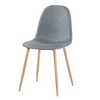 Set of 4 Dining Chairs Fabric Padded Seat Metal Legs Office Kitchen Lounge Chair