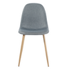 Set of 4 Dining Chairs Fabric Padded Seat Metal Legs Office Kitchen Lounge Chair