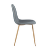 Set of 4 Dining Chairs Fabric Padded Seat Metal Legs Office Kitchen Lounge Chair