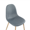 Set of 4 Dining Chairs Fabric Padded Seat Metal Legs Office Kitchen Lounge Chair