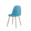 Set of 4 Dining Chairs Fabric Padded Seat Metal Legs Office Kitchen Lounge Chair