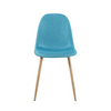 Set of 4 Dining Chairs Fabric Padded Seat Metal Legs Office Kitchen Lounge Chair