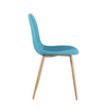 Set of 4 Dining Chairs Fabric Padded Seat Metal Legs Office Kitchen Lounge Chair