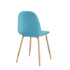 Set of 4 Dining Chairs Fabric Padded Seat Metal Legs Office Kitchen Lounge Chair