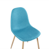 Set of 4 Dining Chairs Fabric Padded Seat Metal Legs Office Kitchen Lounge Chair