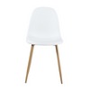Set of 4 Dining Chairs Fabric Padded Seat Metal Legs Office Kitchen Lounge Chair