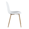 Set of 4 Dining Chairs Fabric Padded Seat Metal Legs Office Kitchen Lounge Chair