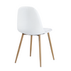 Set of 4 Dining Chairs Fabric Padded Seat Metal Legs Office Kitchen Lounge Chair