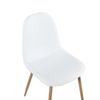 Set of 4 Dining Chairs Fabric Padded Seat Metal Legs Office Kitchen Lounge Chair