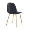Set of 4 Dining Chairs Fabric Padded Seat Metal Legs Office Kitchen Lounge Chair
