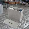 UK GREY WOODEN SLIMLINE BATHROOM STORAGE UNIT LAUNDRY TOILET CLEANING TIDY BOX