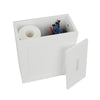 Grey/White Wooden Bathroom Storage Box Toilet Product Storage Tidy Box Unit New