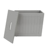 Grey/White Wooden Bathroom Storage Box Toilet Product Storage Tidy Box Unit New