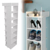 Wooden White Shoe Storage Rack Cabinet Holder Stand Organiser Unit 5/6/7/8 Tiers