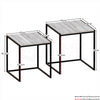 Industrial Nest of Tables Set of 2 Coffee Side End Table Living Room Furniture
