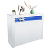 2/3 Doors Sideboard Kitchen Buffet High Gloss Matt Body LED Storage Cabinet UK