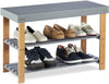 3Tier Shoe Rack Seating Bench Hallway Storage Organiser Holder Stand Bamboo