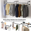 92-105cm Heavy Duty Pipe Clothes Rail Wall Mounted Garment Rack Hanging Display