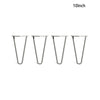 Hairpin Table Legs Set of 4 with 10mm Steel 2&3 Prong Furniture Table Desk Bench