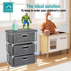 Fabric Chest of Drawers Cabinet Bedside Table Organiser Storage Unit 3/4 Drawer