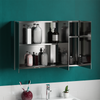 Tiano Bathroom Cabinet Double Triple Door Stainless Steel Mirror Wall Storage