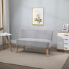 Modern Double Seat Sofa w/ Wood Frame Foam Padding High Back Comfortable