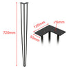4X Hairpin Legs 6"-28" Steel Hair Pin Legs 3 Rod Table Legs 12mm Furniture Leg