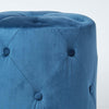 Luxury Footstool Upholstered Buttoned Velvet Pouffe 40 cm Tall