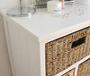 White Chest of Drawers Bathroom Hallway Basket Storage Wooden TETBURY furniture