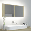 Modern LED Illuminated Bathroom Mirror Cabinet Wall Mounted with Sheft Storage