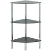 GLASS CORNER SHELF UNIT DISPLAY/BATHROOM/HALL/END/LAMP/COFFEE TABLE HOME STORAGE