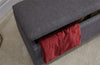 SECRETO OTTOMAN STORAGE UNIT BLANKET BOX HOPSACK FABRIC BENCH SEAT STOOL