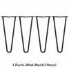Hairpin Table Legs Set of 4 with 10mm Steel 2&3 Prong Furniture Table Desk Bench
