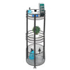 Metal Shower Caddy Corner Shelf Bathroom Rack Mesh 3 Baskets Storage Unit Stand
